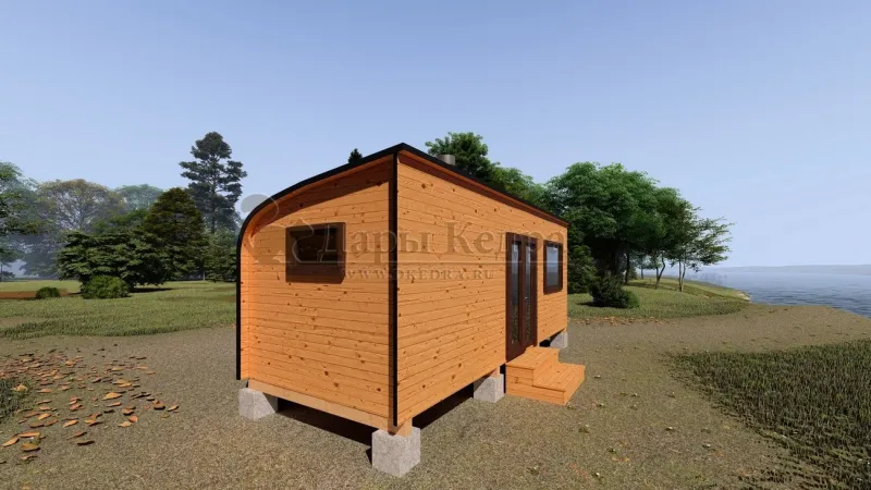 Баня «Парус» из кедра 6х2,2 метра